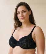 Underbliss Lacey Balconette Underwire Bra - Black