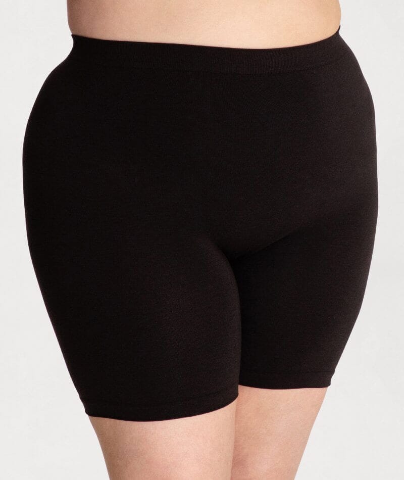 Underbliss Seamless Bamboo Blend Anti-Chafing Shorts - Black Shapewear