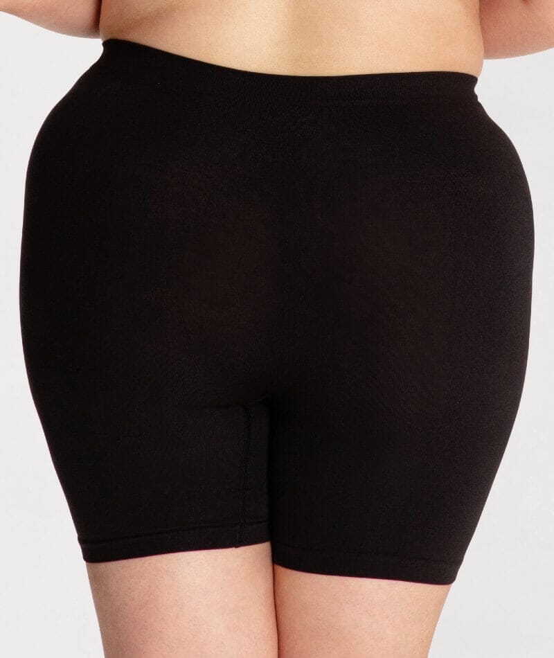 Underbliss Seamless Bamboo Blend Anti-Chafing Shorts - Black Shapewear