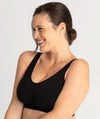 Underbliss Seamless Bamboo Blend Comfort Wire-free Bra - Black Bras