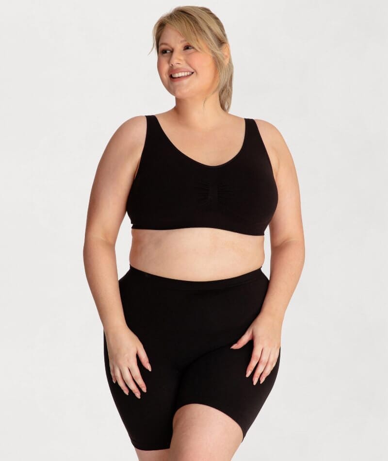 Underbliss Seamless Bamboo Blend Comfort Wire-free Bra 2 Pack - Black/Frappe Bras 