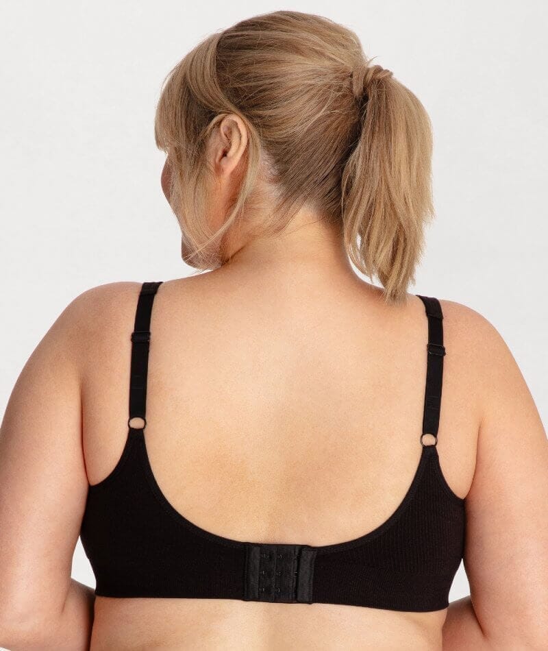 Underbliss Seamless Bamboo Blend Comfort Wire-free Bra 2 Pack - Black/Frappe Bras 