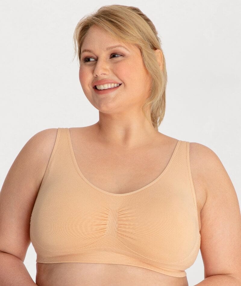 Underbliss Seamless Bamboo Blend Comfort Wire-free Bra 2 Pack - Black/Frappe Bras 