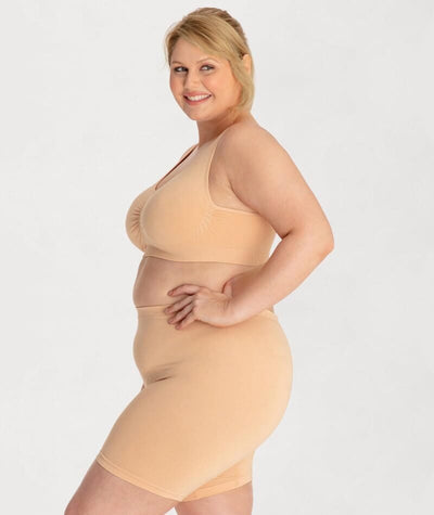 Underbliss Seamless Bamboo Blend Anti-Chafing Shorts - Frappe Shapewear