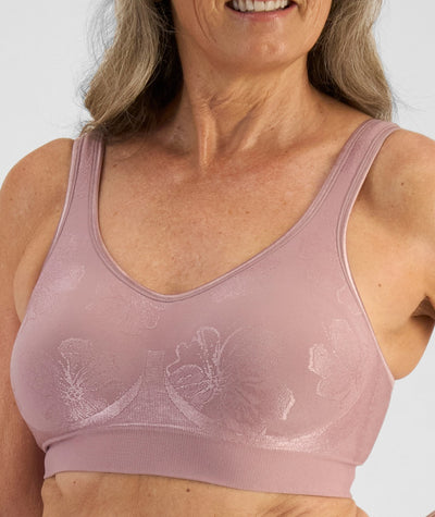 Playtex Comfort Revolution Contour Wire-free 2 Pack Bra - Smokey Mauve/Granite Blue