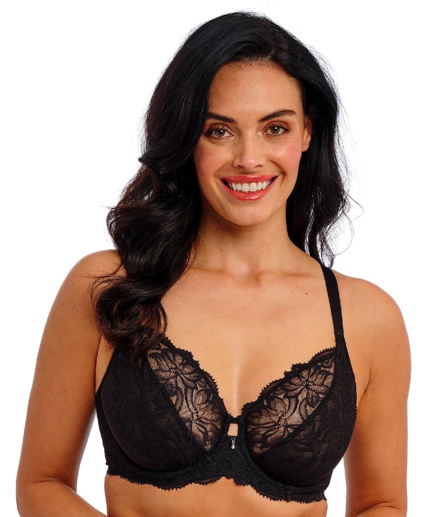 Wacoal Abellia Underwire Bra - Black - Curvy Bras