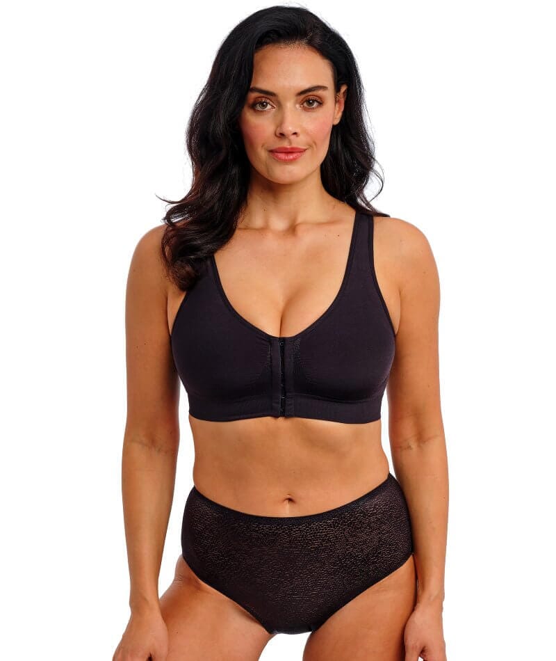 Wacoal B-Smooth Front-Closure Wire-free Bralette - Black Bras
