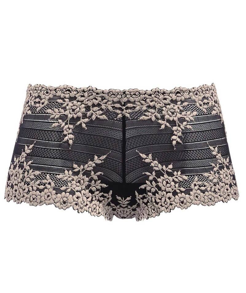 Wacoal Embrace Lace Boy Short - Black Knickers