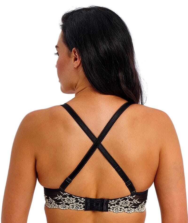 Wacoal Embrace Lace Plunge Underwire Bra - Black Bras