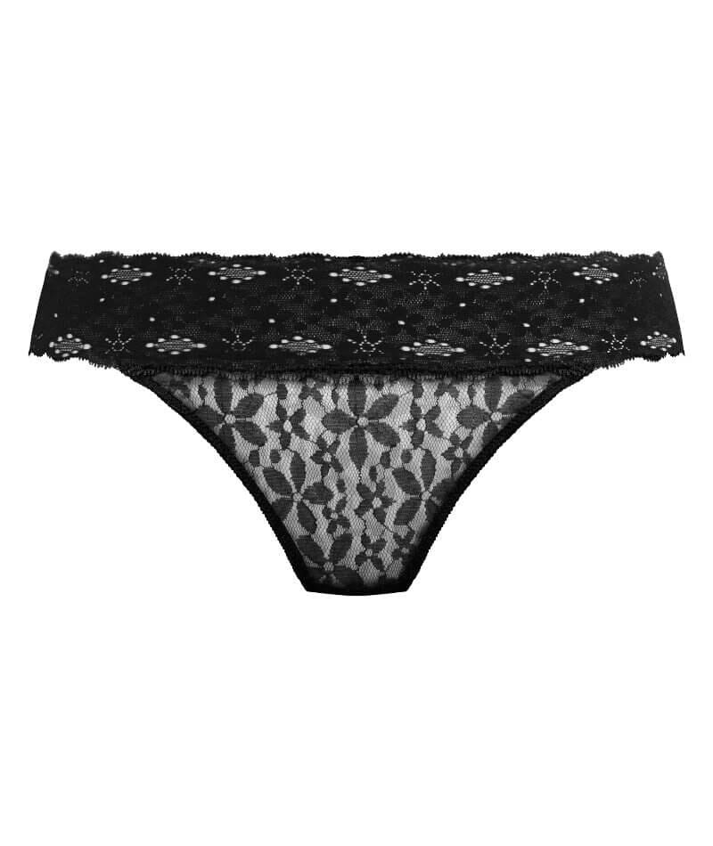 Wacoal Halo Lace Bikini Brief - Black Knickers