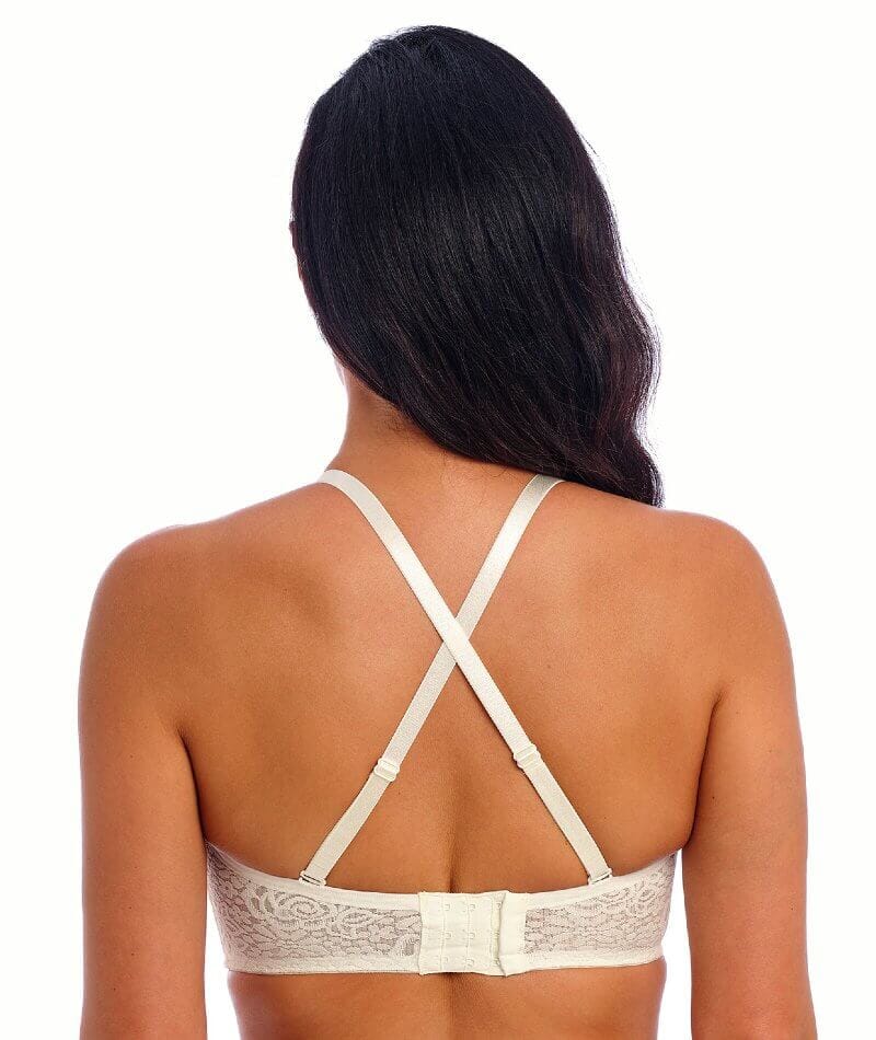 Wacoal Halo Lace Strapless Bra - Ivory - Curvy Bras Wacoal Halo Lace Strapless Bra - Ivory - Curvy Bras