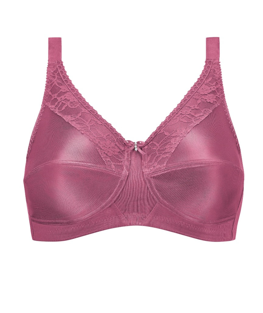 Amoena Nancy Wire-Free Bra - Dark Rouge