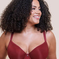 Curvy Kate Smoothie Spacer Moulded T-Shirt Plunge Bra - Deep Red