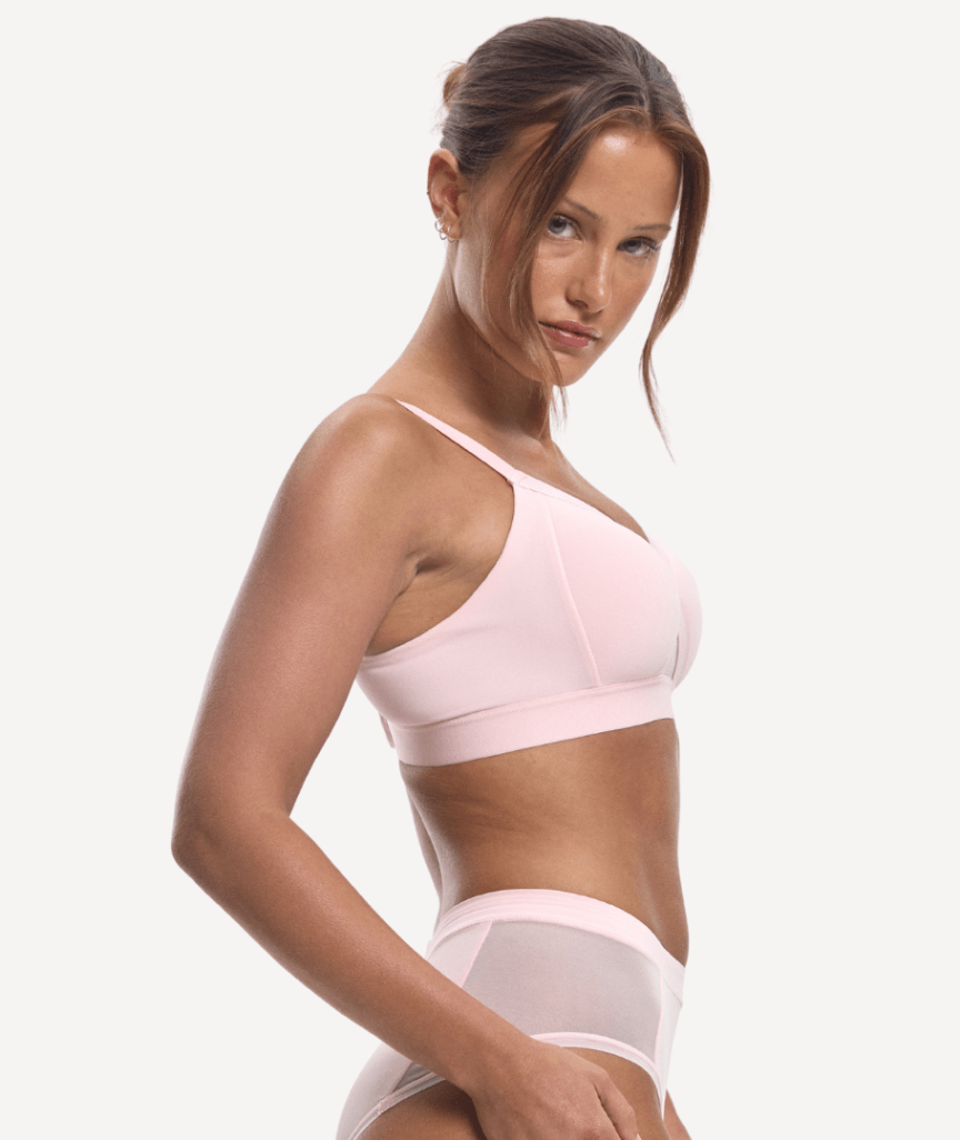 Nala Padded Support Wirefree Bralette - Strawberries & Cream