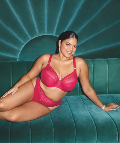 Elomi Matilda Underwired Plunge Bra -  Hot Pink