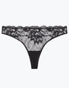 Calvin Klein Seductive Comfort Lotus Floral Thong - Black Knickers