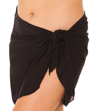 Capriosca Mesh Tie Skirt Short - Black Swim S