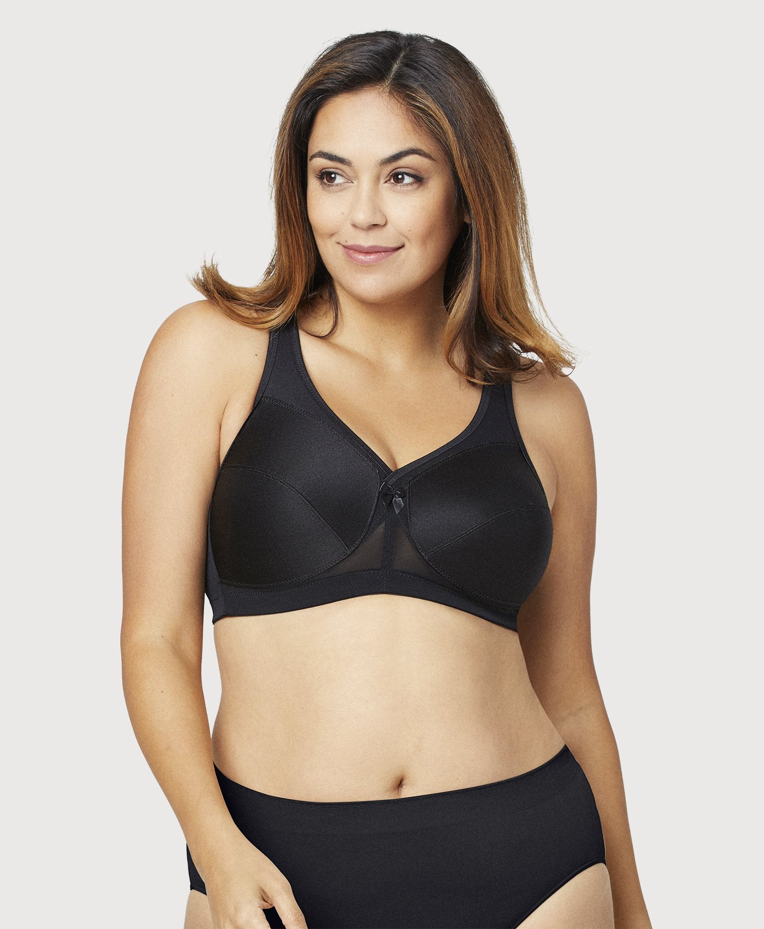 Glamorise Womens Magiclift Cotton Support Wirefree Bra 1001 Black 36j :  Target