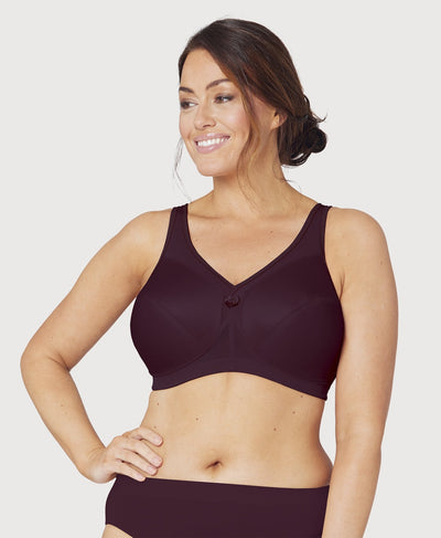 Glamorise MagicLift Active Support Bra - Wine Bras