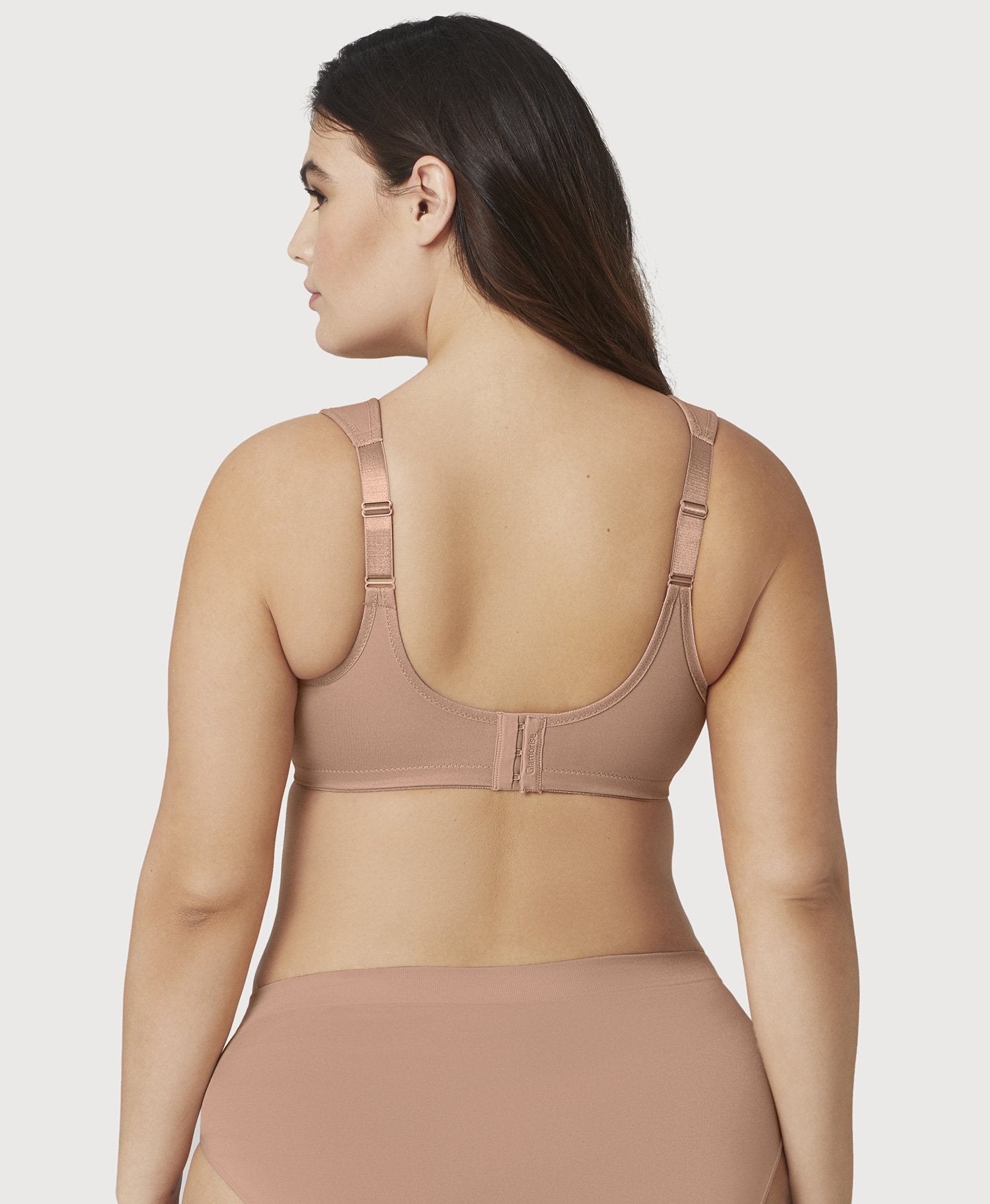 Glamorise Low Cut WonderWire Lace Bra - Cappuccino Bras