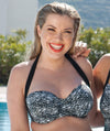 Curvy Kate Diffuse Bandeau Bikini - Black/White Swim