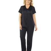 Exquisite Form Short Sleeve Pajamas - Midnight Black