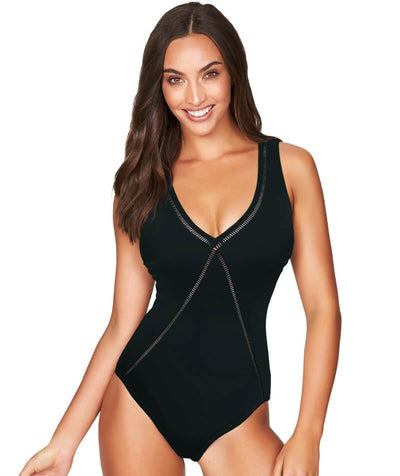 Sea Level Essentials V Style B-DD Cup Maillot One Piece Swimsuit - Black Swim 4