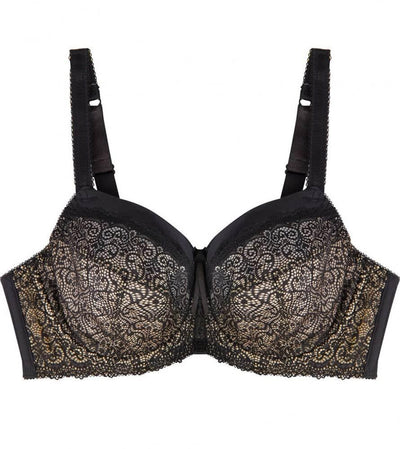 Fayreform Delicate Lace Underwire Bra - Black/Cream Tan Bras