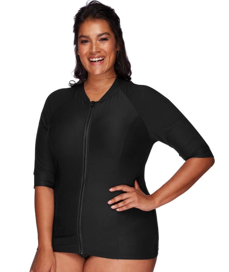 Artesands Sunsafe Short Sleeve Top - Black Swim