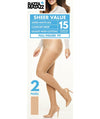 Razzamatazz Curves Sheer Value Comfort Brief - 2 Pack -Natural Hosiery 1