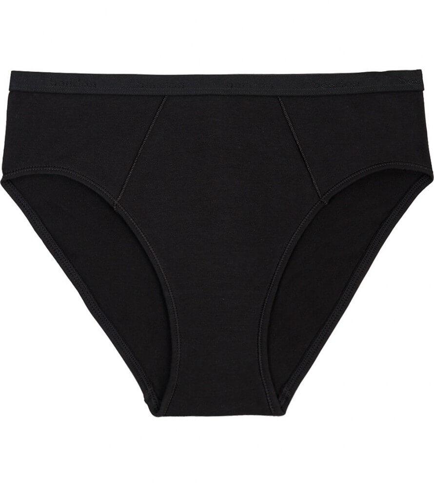 Bendon Body Cotton High Cut Brief - Black Knickers