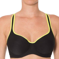 Triumph Triaction Racerback Sports Bra - Black/Green