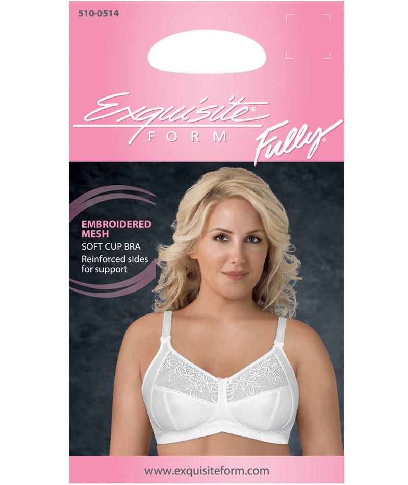 Exquisite Form Fully Covered Bra Size 42DD White Comfort U-Back Shape  Underwire