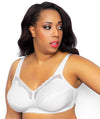 Exquisite Form Fully Cotton Soft Cup Wirefree Bra With Lace - White Bras