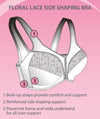 Exquisite Form Fully Side Shaping Bra With Floral - White Bras