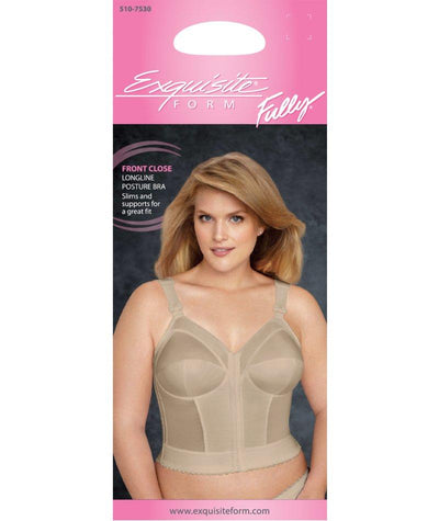 Exquisite Form Fully Front Close Longline Posture Bra - Beige Bras