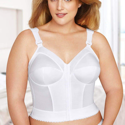 Exquisite Form Fully Front Close Longline Posture Bra - White Bras