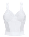 Exquisite Form Fully Back Close Longline Bra - White Bras