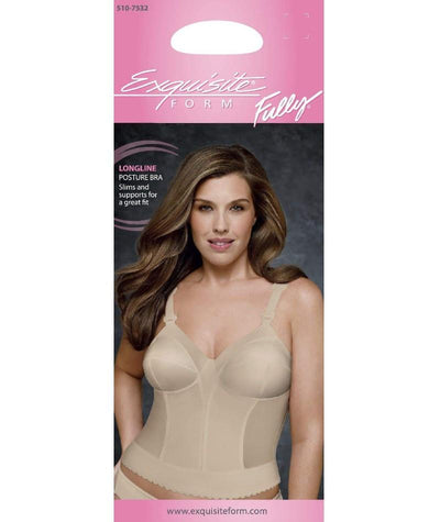 Exquisite Form Fully Back Close Longline Bra - Beige Bras