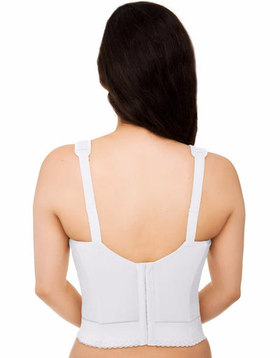 Exquisite Form Fully Back Close Longline Bra - White Bras