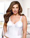 Exquisite Form Fully Back Close Longline Bra - White Bras