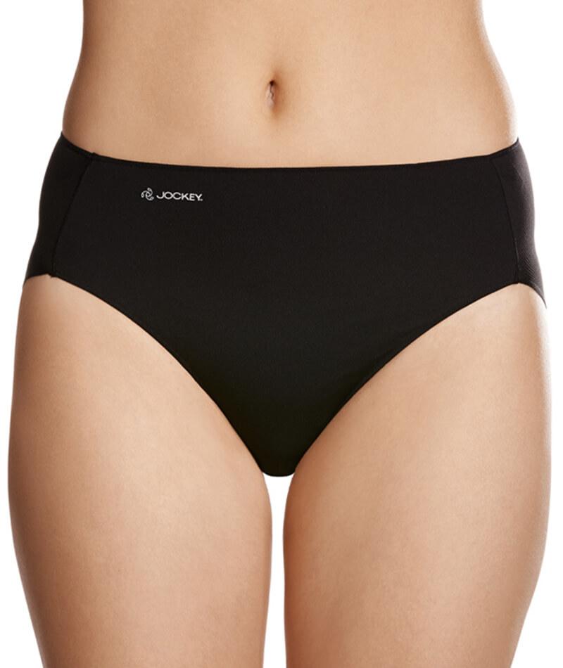 Jockey No Panty Line Promise Next Generation Microfibre Hi Cut Brief - Black