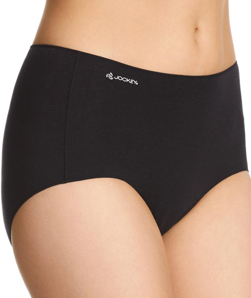 Jockey No Panty Line Promise Bamboo Naturals Full Brief -Black Knickers 4 
