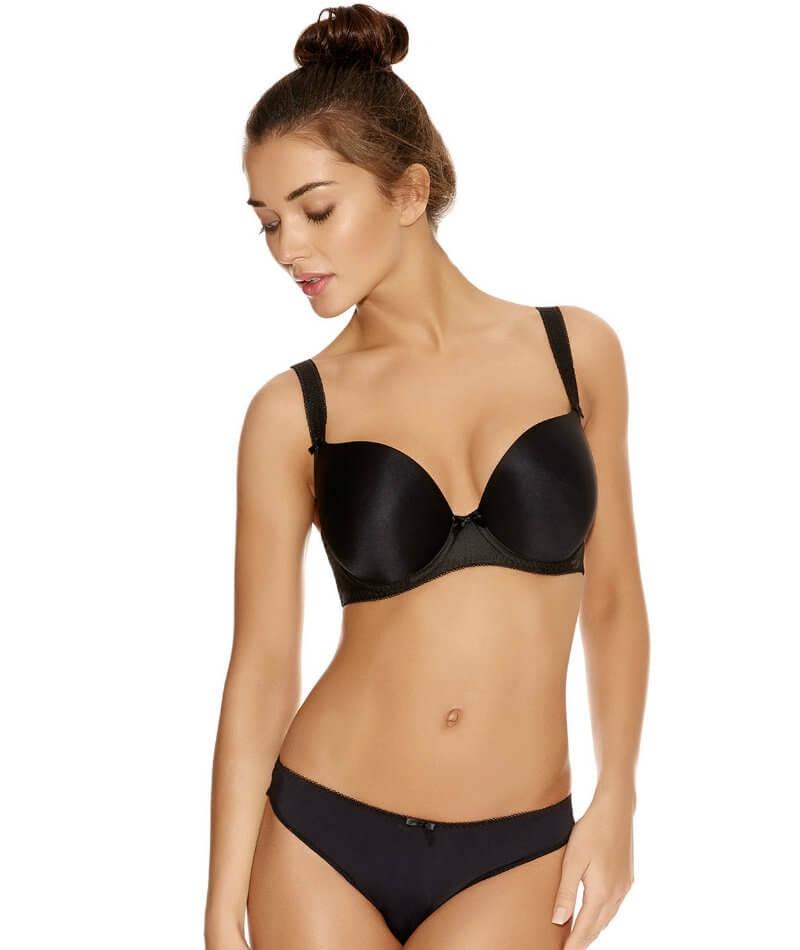 Freya Deco Moulded Plunge Bra - Black - Curvy Bras