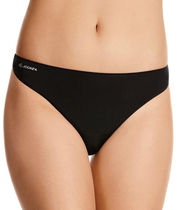 Jockey No Panty Line Promise Tactel G-String - Black Knickers 4