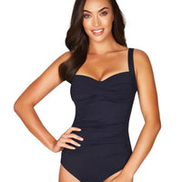 Sea Level Essentials Twist Front B-DD Cup One Piece Swimsuit - Night Sky Navy