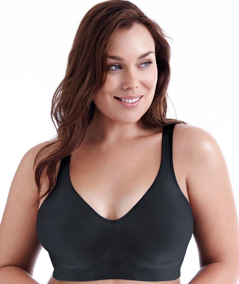 Playtex Comfort Flex Fit Wire-free Bra - Black - Curvy Bras