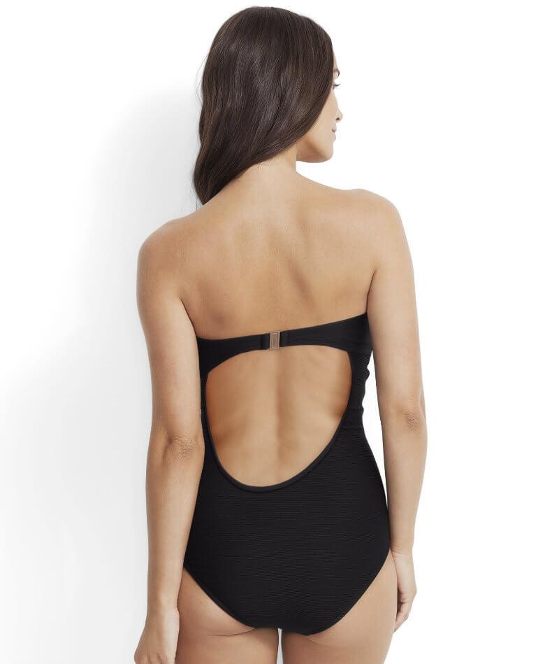 Miléa Mini Rib C-E Cup Bandeau Maillot One Piece Swimsuit - Nero Swim 