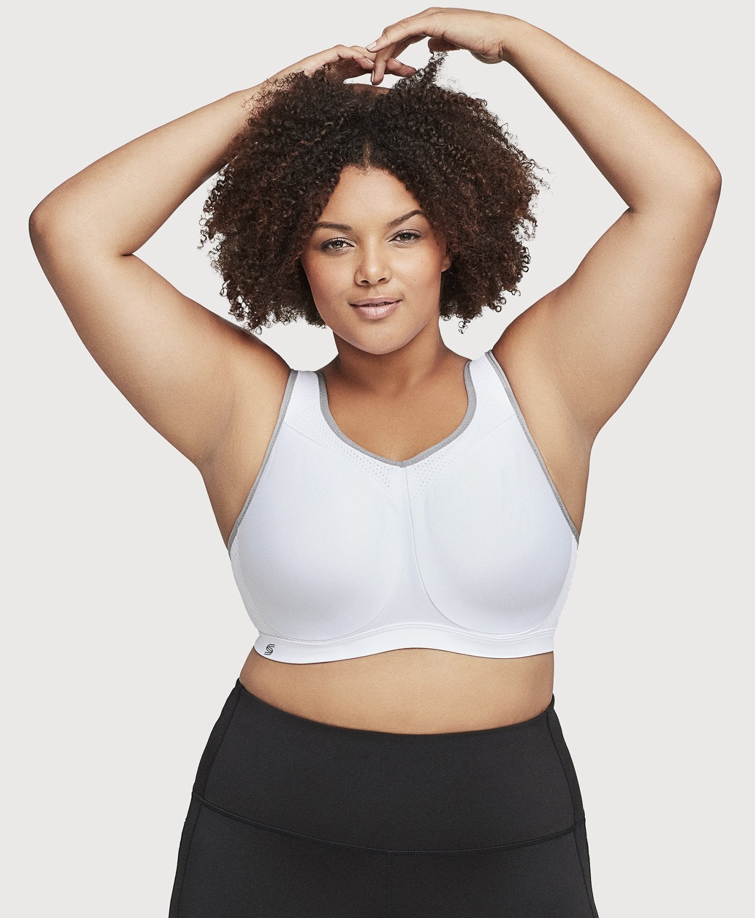 Women's High Impact Plus Size Large Bust Sports Bra White Size XL