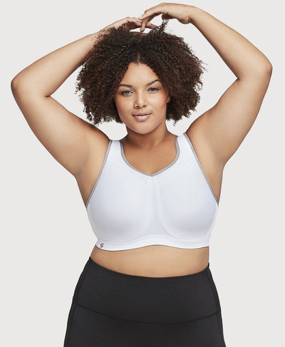 Glamorise High Impact Underwire Sports Bra - White Bras